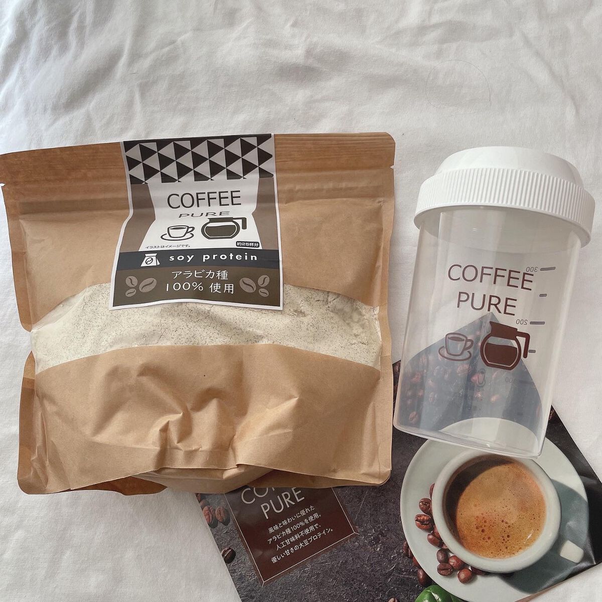 COFFEE PURE（ソイプロテイン）/ピュアパートナー/ソイプロテインを使ったクチコミ（1枚目）
