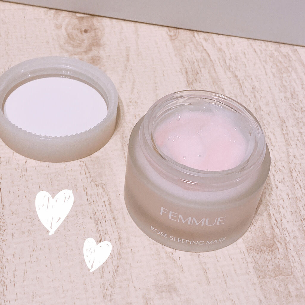 ローズウォーター スリーピングマスク/FEMMUE/フェイスクリームを使ったクチコミ（2枚目）