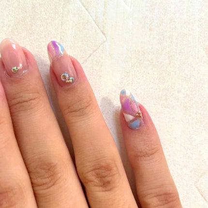 #セルフネイル,#セルフジェルネイル,#ジェルネイル,#プチプラネイル,#ネイル,#夏ネイル,#春夏ネイル,#ピンクネイル,#プッチ柄ネイル,#プッチネイル,#パステルカラーネイル,#フレンチネイル,#変形フレンチネイル,#サマーネイルのネイルデザイン