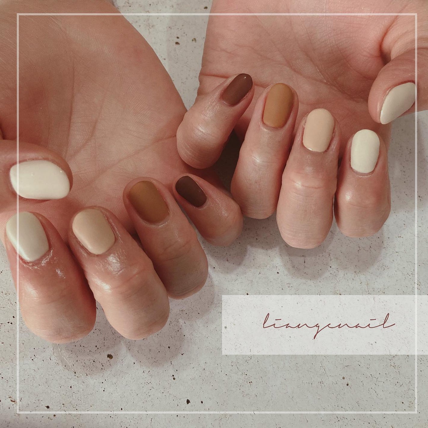 Yuki on LIPS 「.brown❤︎...Liangenail《リアンジェネイル..」(1枚目)