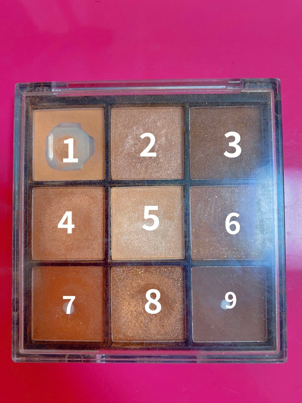 UR GLAM BLOOMING EYE COLOR PALETTE/U R GLAM/アイシャドウパレットを使ったクチコミ(1枚目)