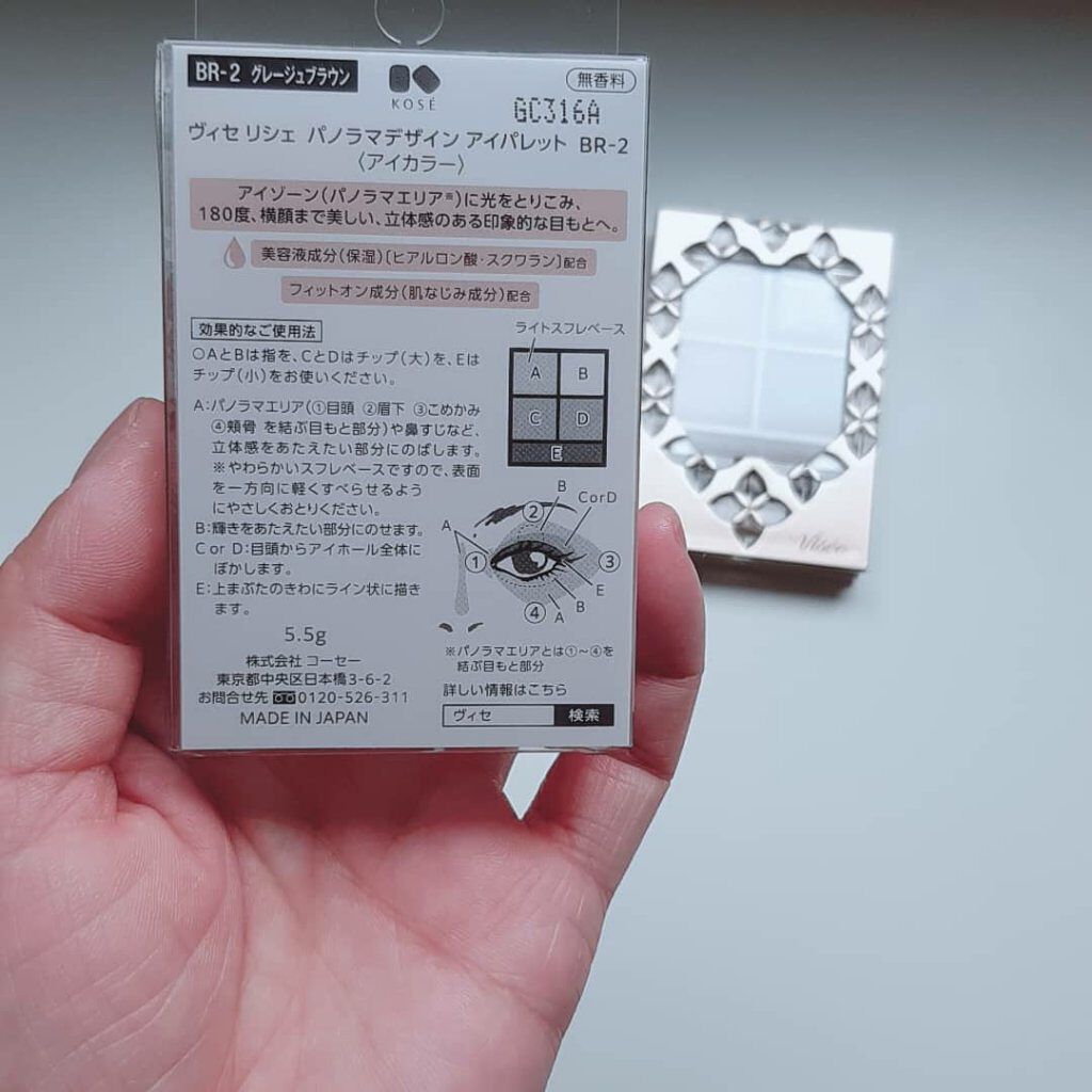 パノラマデザイン アイパレット/Visée/アイシャドウパレットを使ったクチコミ(2枚目)