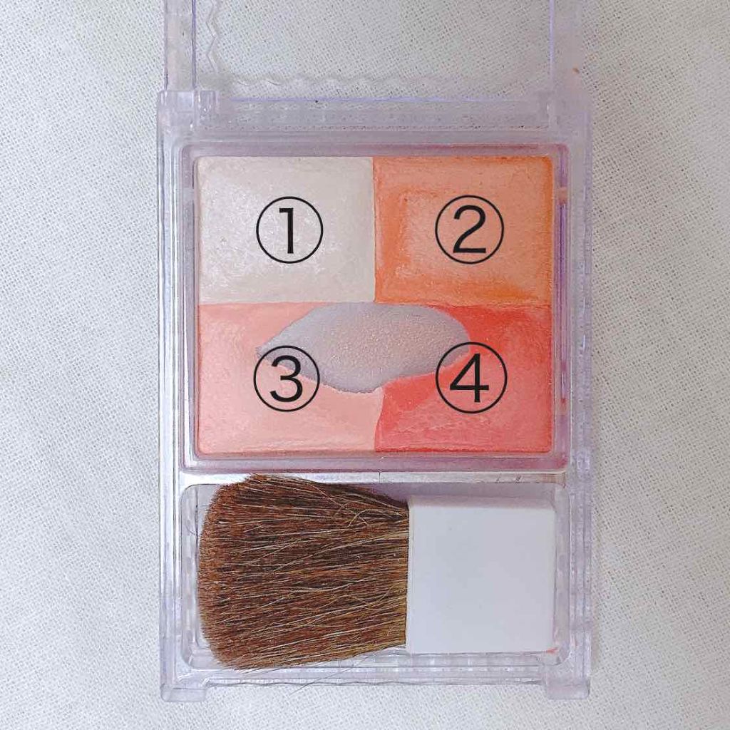 ミックスカラーチーク 01 ピンク系/CEZANNE/パウダーチークを使ったクチコミ（2枚目）