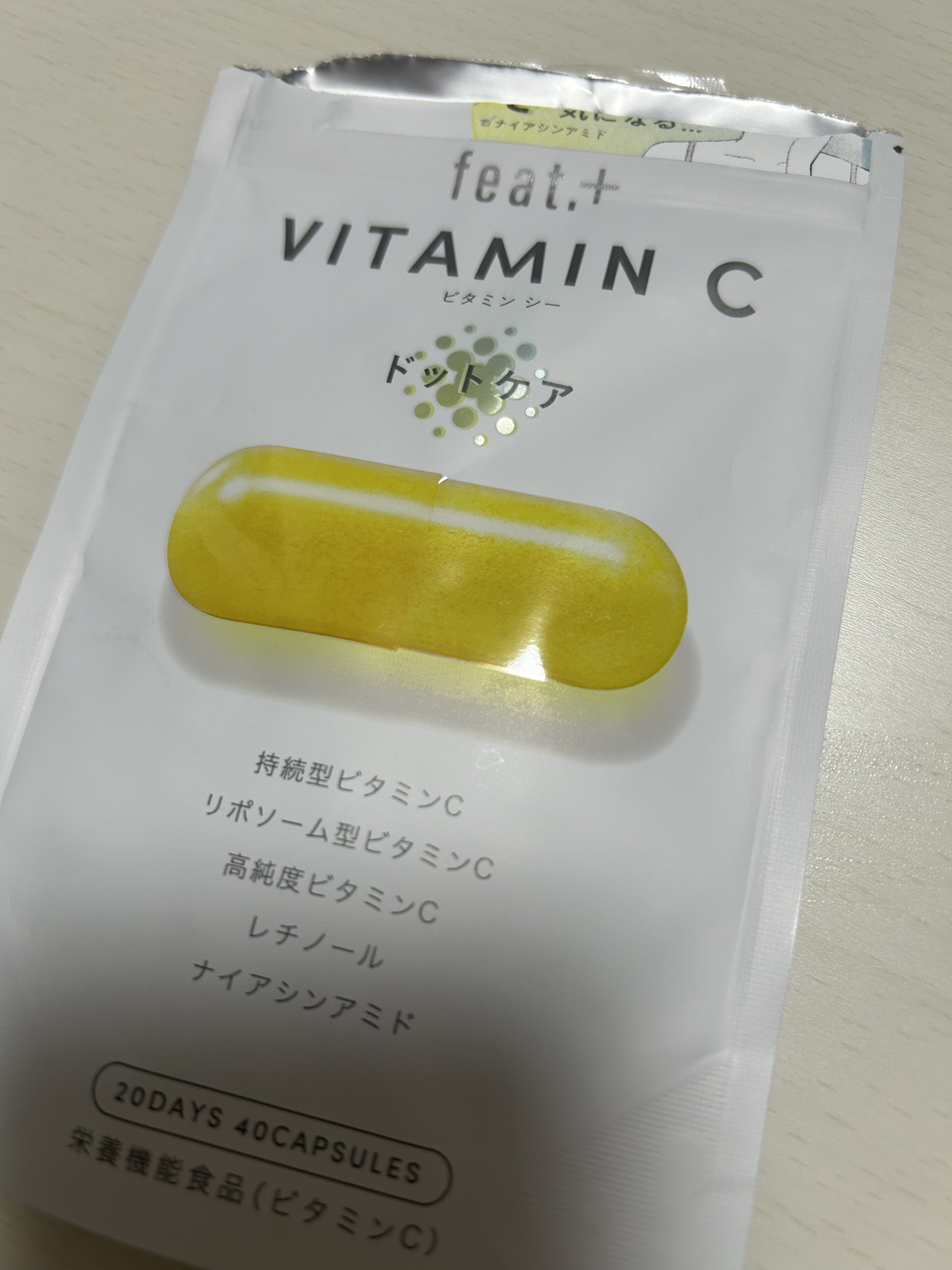 フィート+ VITAMIN C ドットケア/Feat./美容サプリメントを使ったクチコミ（1枚目）