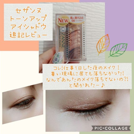 トーンアップアイシャドウ/CEZANNE/アイシャドウパレットを使ったクチコミ(1枚目)