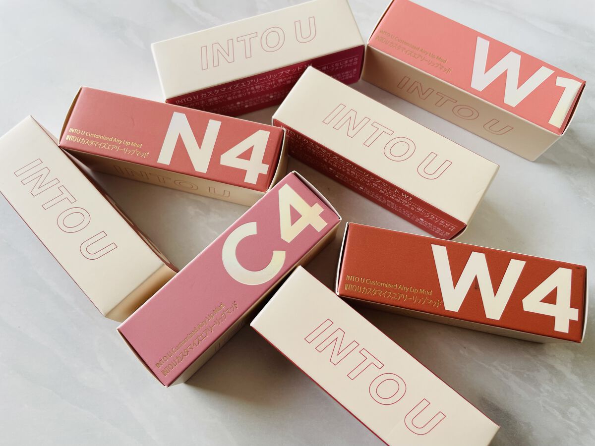 カスタマイズエアリーリップマッド W5 マスキュリンモカ/INTO U/口紅を使ったクチコミ（1枚目）