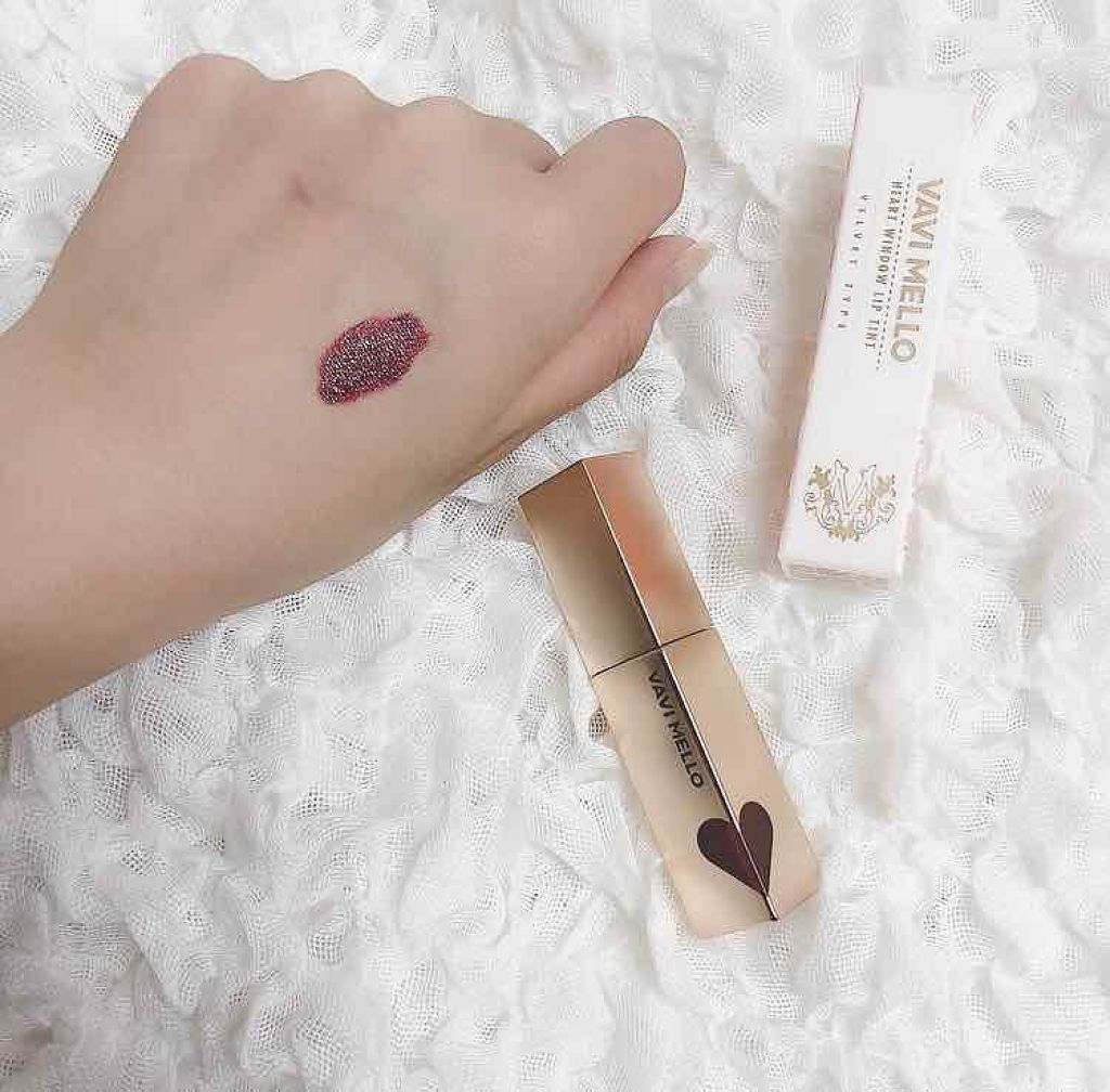 ハートウィンドウリップティントベルベットタイプ/VAVI MELLO/口紅を使ったクチコミ（2枚目）