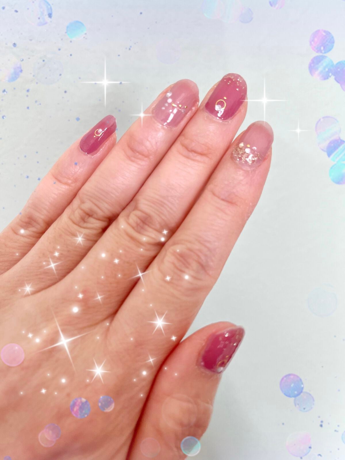 ネイルシール/Qoo10/ネイルシールを使ったクチコミ(2枚目)