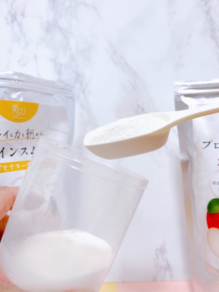 プロテインスムージー アップルマンゴー/美力MIRIKI/その他プロテインを使ったクチコミ(3枚目)