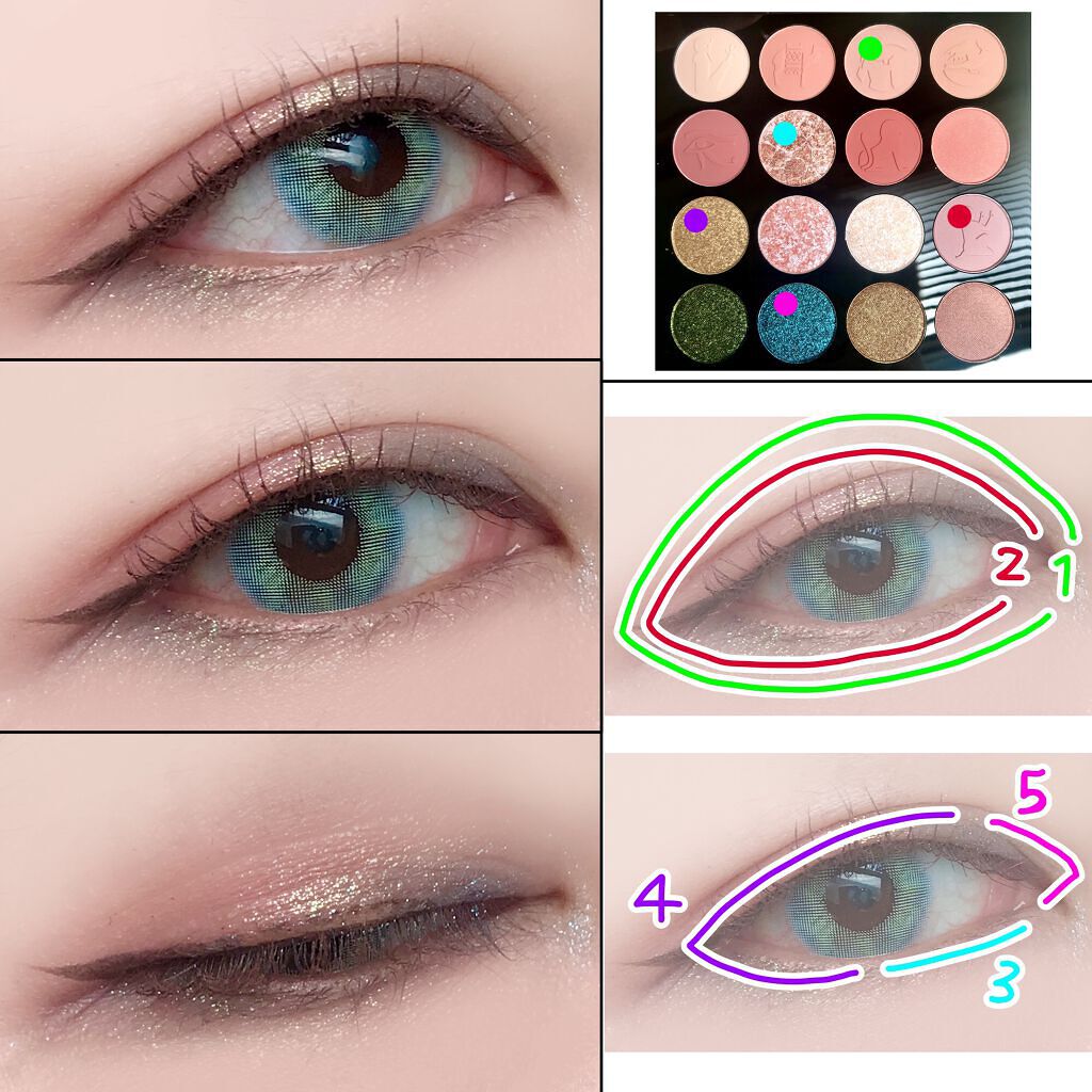 大英博物館 エジプトシリーズ アイシャドウパレット/ZEESEA/アイシャドウパレットを使ったクチコミ(6枚目)