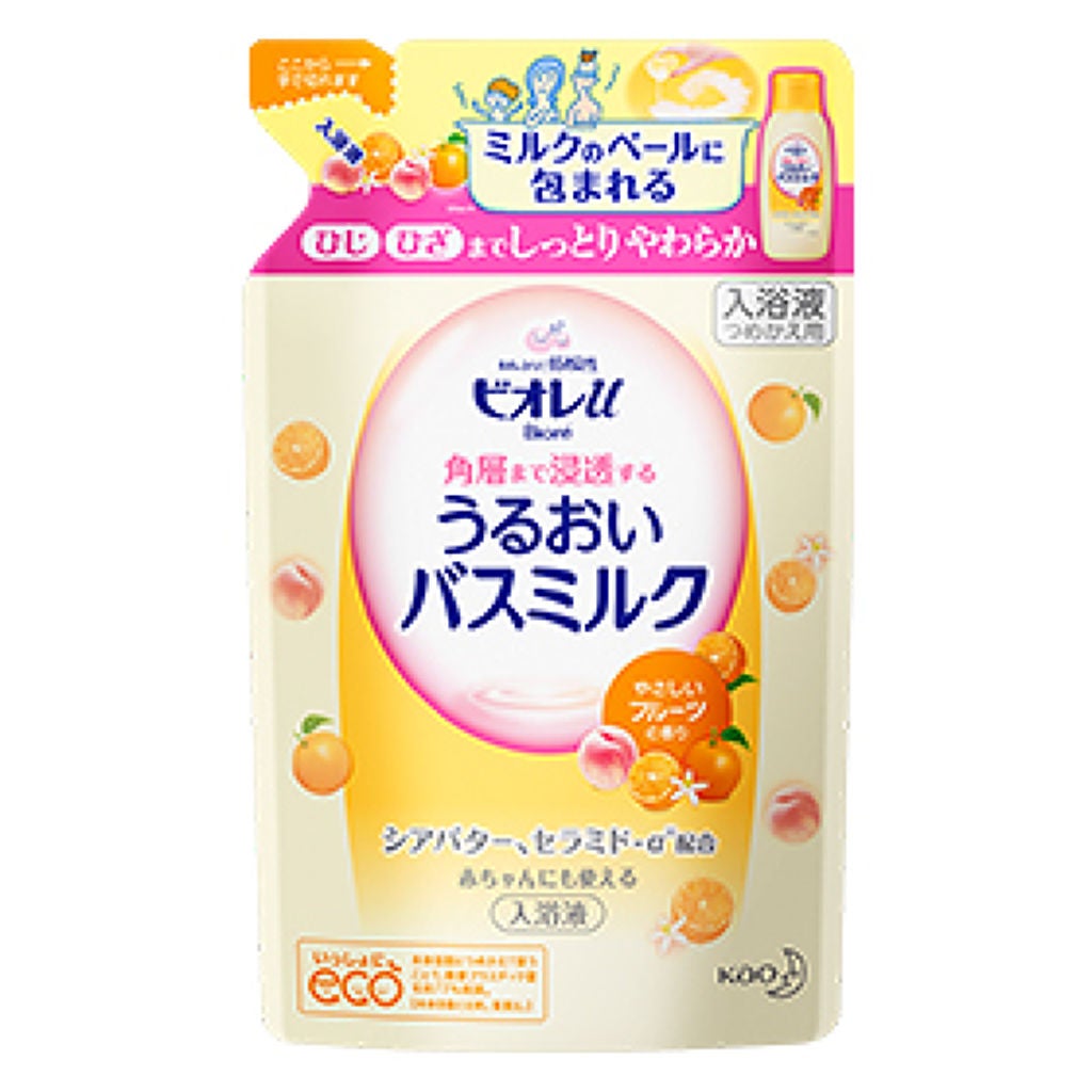 角層まで浸透する うるおいバスミルク やさしいフルーツの香り ビオレu