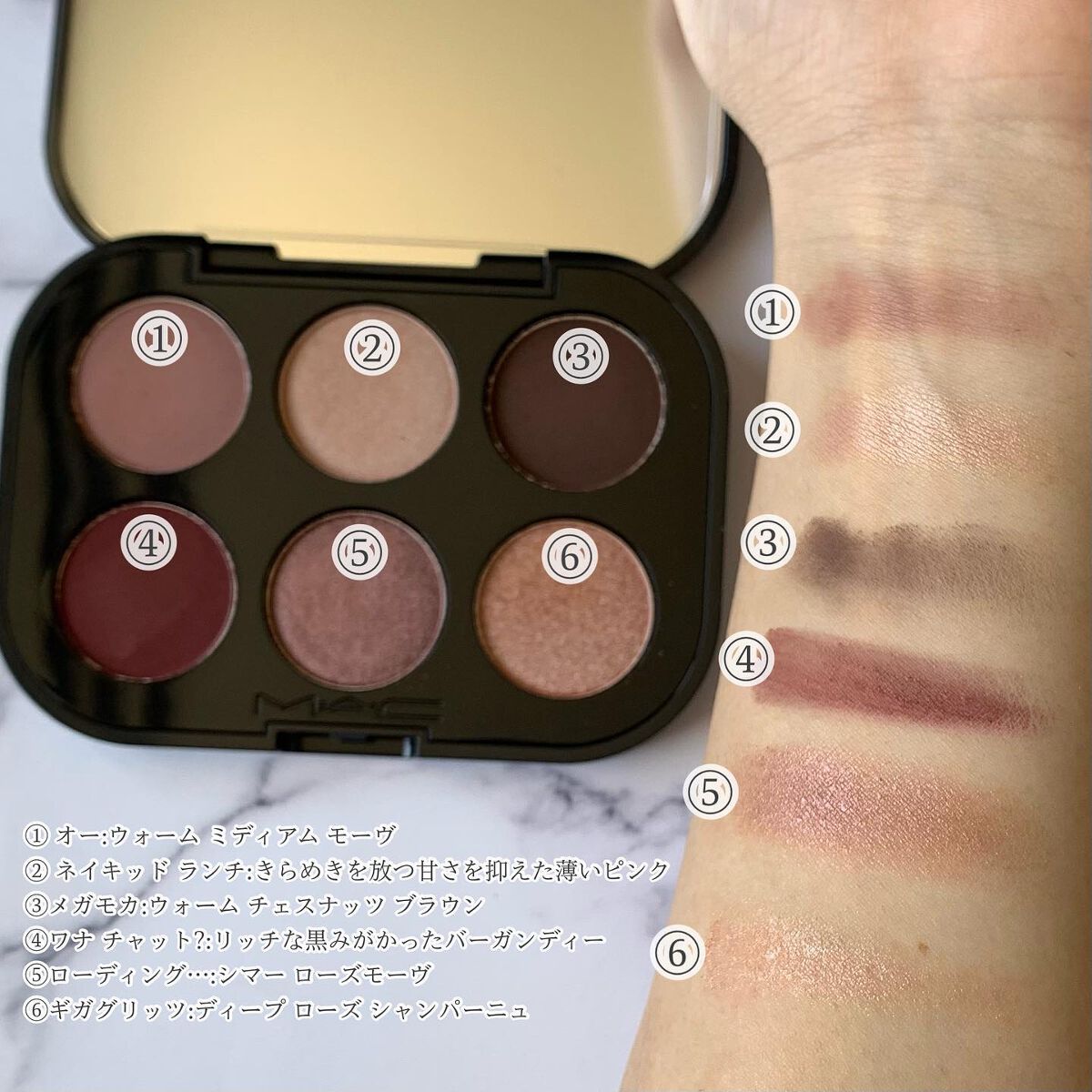 コネクト イン カラー アイシャドウ パレット × 6/M・A・C/アイシャドウパレットを使ったクチコミ(3枚目)