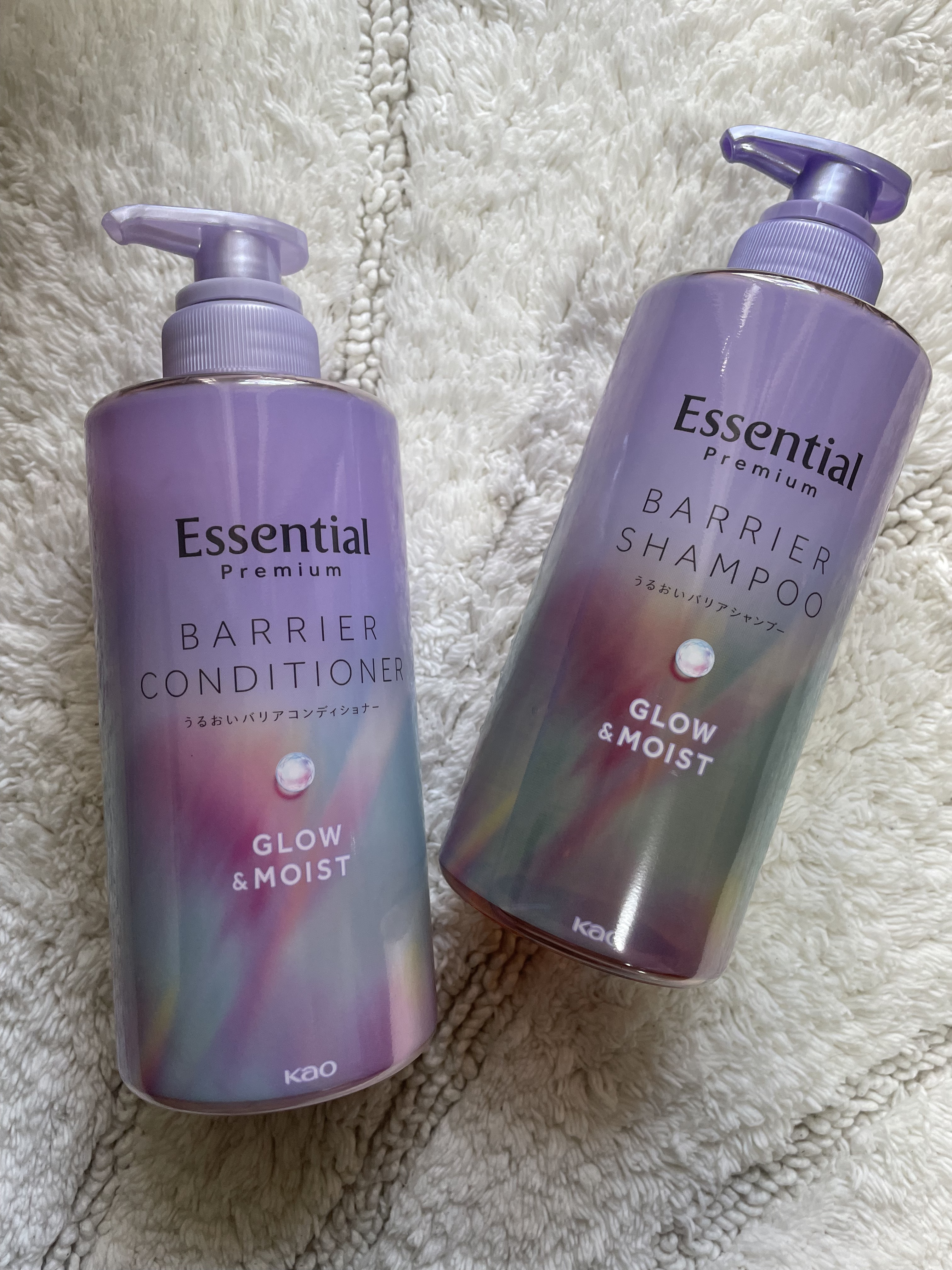 エッセンシャル プレミアム うるおいバリアシャンプー/コンディショナー グロウ＆モイスト/エッセンシャル/市販シャンプーを使ったクチコミ（1枚目）