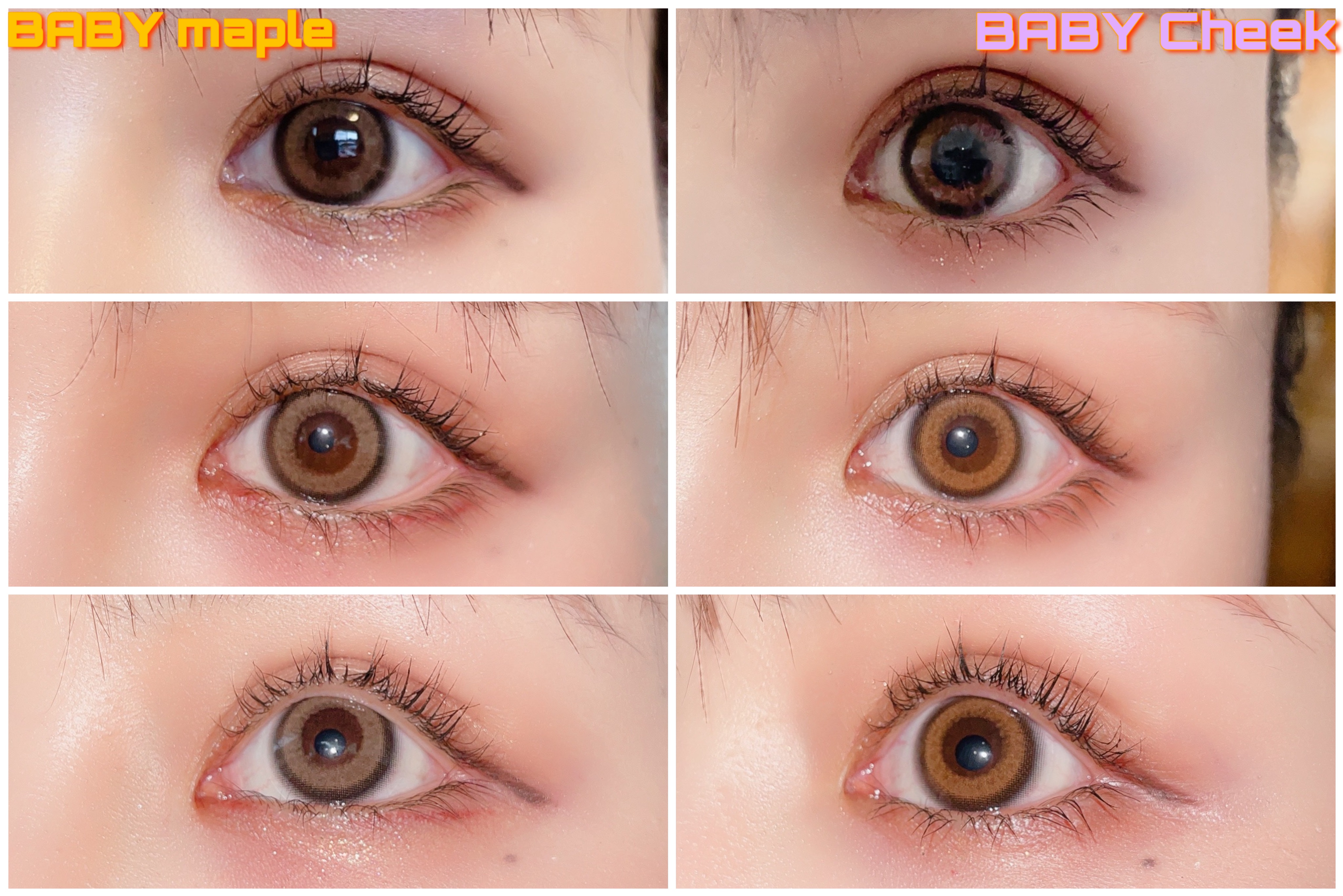 ベイビーモテコン ベイビーメープル/モテコン/カラーコンタクトレンズを使ったクチコミ（2枚目）