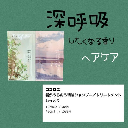 髪がうるおう精油シャンプー/トリートメント しっとり /kokoroe/シャンプー・コンディショナーを使ったクチコミ(1枚目)
