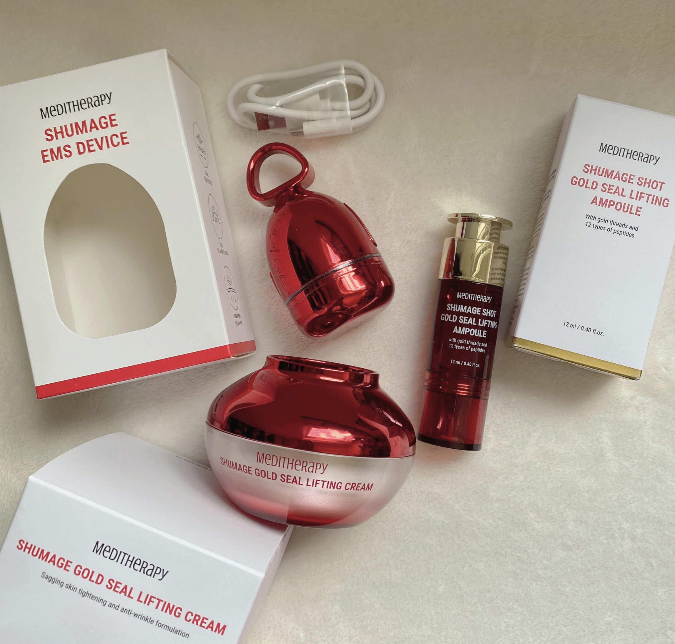 シューマジショットゴールド糸リフティングアンプル/MEDITHERAPY/美容液を使ったクチコミ（1枚目）