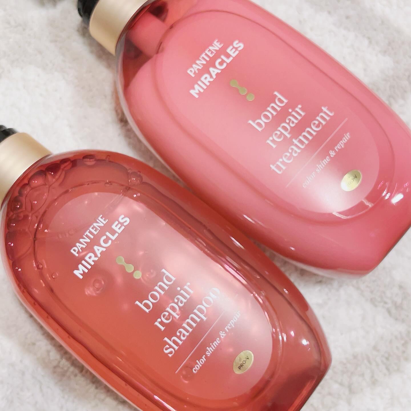 パンテーン ボンド リペア (カラーシャイン & リペア) シャンプー ＆ トリートメントのクチコミ「・
・
#PR 
#パンテーン

カラーがもっと楽しみになるといいな💗

@pantene_j.....」（2枚目）