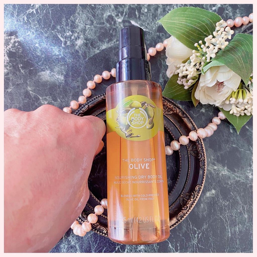 ドライボディオイル オリーブ/THE BODY SHOP/ボディオイルを使ったクチコミ(3枚目)