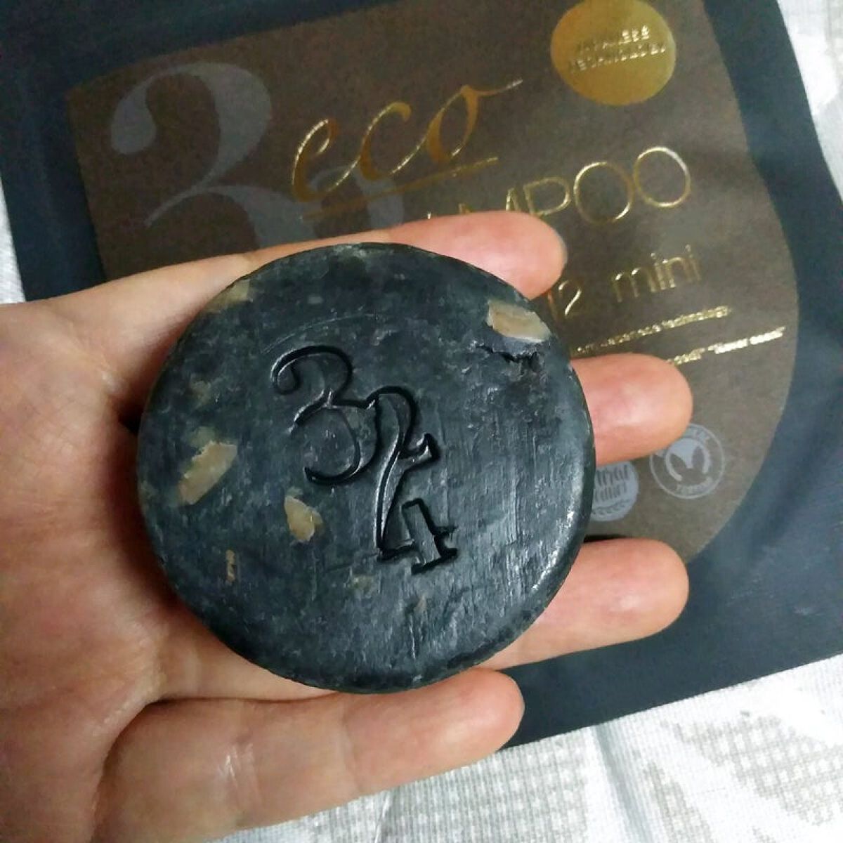 324黒水素石鹸 SHAMPOO BAR H2/324/洗顔石鹸を使ったクチコミ（1枚目）