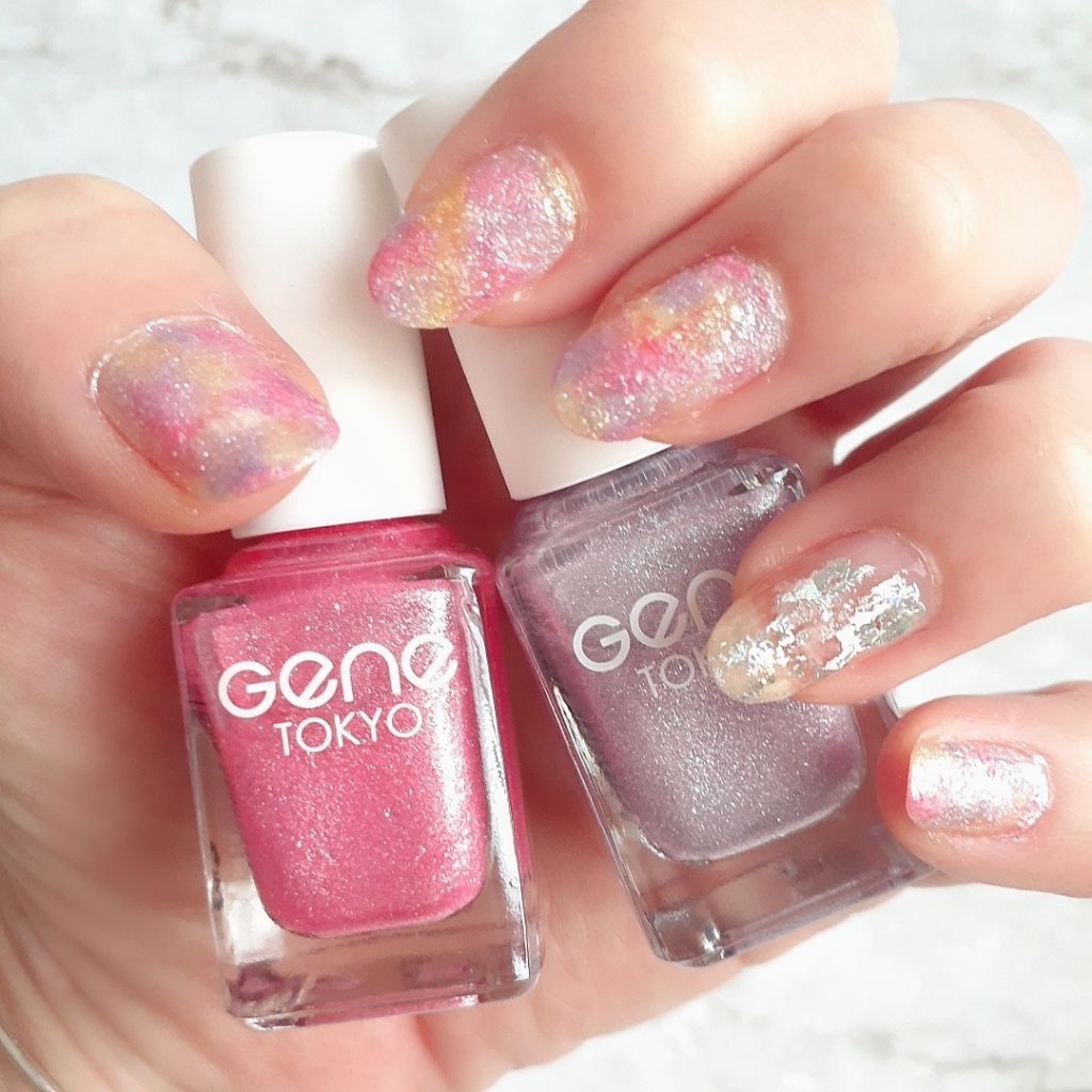 #ユニコーンネイル,#100均ネイル,#夏ネイルのネイルデザイン