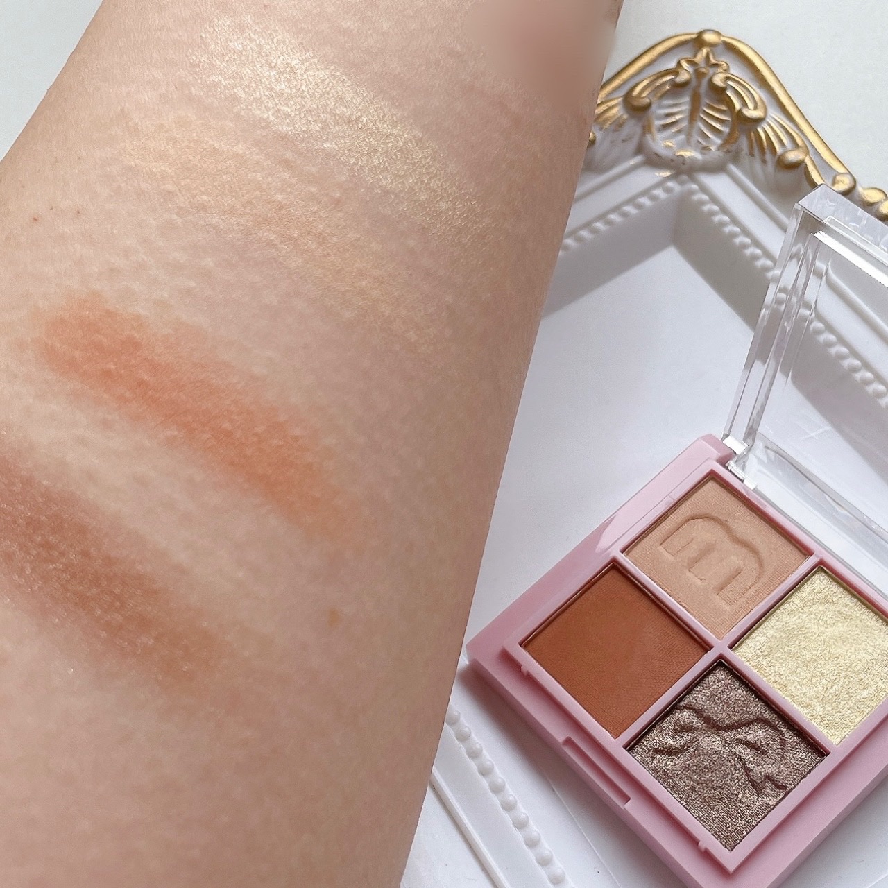 バブアイカラーパレット 02 ショコラカヌレ/minum/アイシャドウパレットを使ったクチコミ（3枚目）