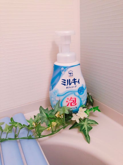 泡で出てくる ミルキィボディソープ やさしいせっけんの香り/ミルキィ/ボディソープを使ったクチコミ(1枚目)