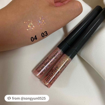 トゥインクル グリッター/innisfree/リキッドアイライナーを使ったクチコミ(1枚目)