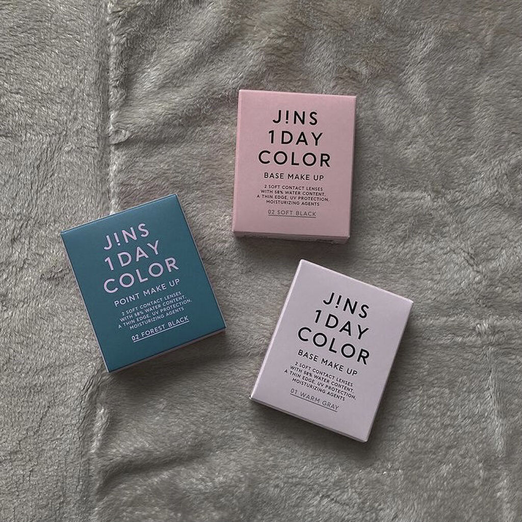 JINS1DAYCOLOR 02  SOFT BLACK(BASE MAKE UP)/JINS/ワンデー（１DAY）カラコンを使ったクチコミ（2枚目）