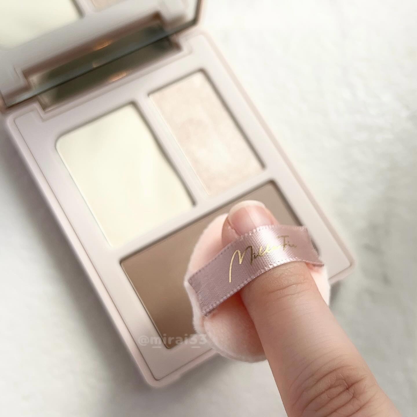 チート顔コントゥアパレット/MilleFée/パウダーハイライトを使ったクチコミ（3枚目）