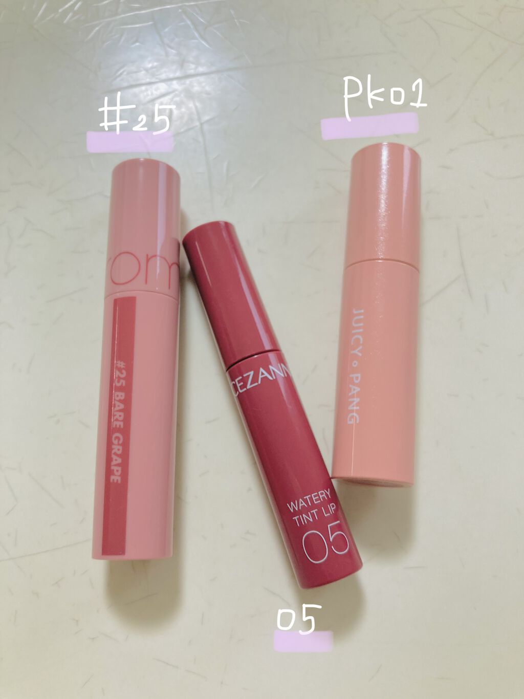 ジューシーラスティングティント/rom&nd/リップティントを使ったクチコミ（2枚目）