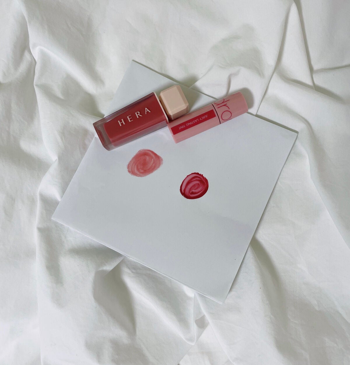 ジューシーラスティングティント/rom&nd/リップティントを使ったクチコミ(3枚目)