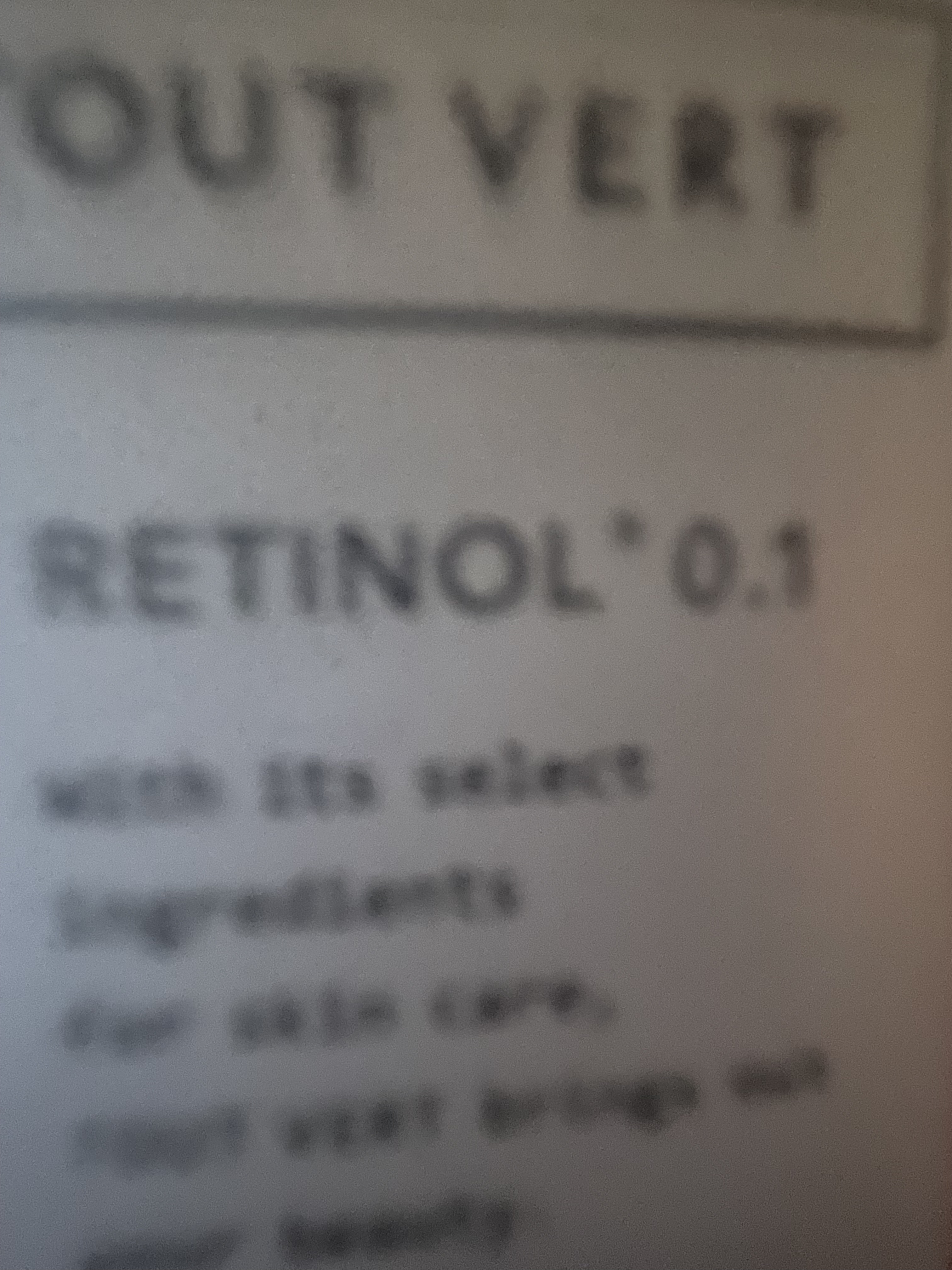 レチノショット 0.1/TOUT VERT/フェイスクリームを使ったクチコミ（2枚目）