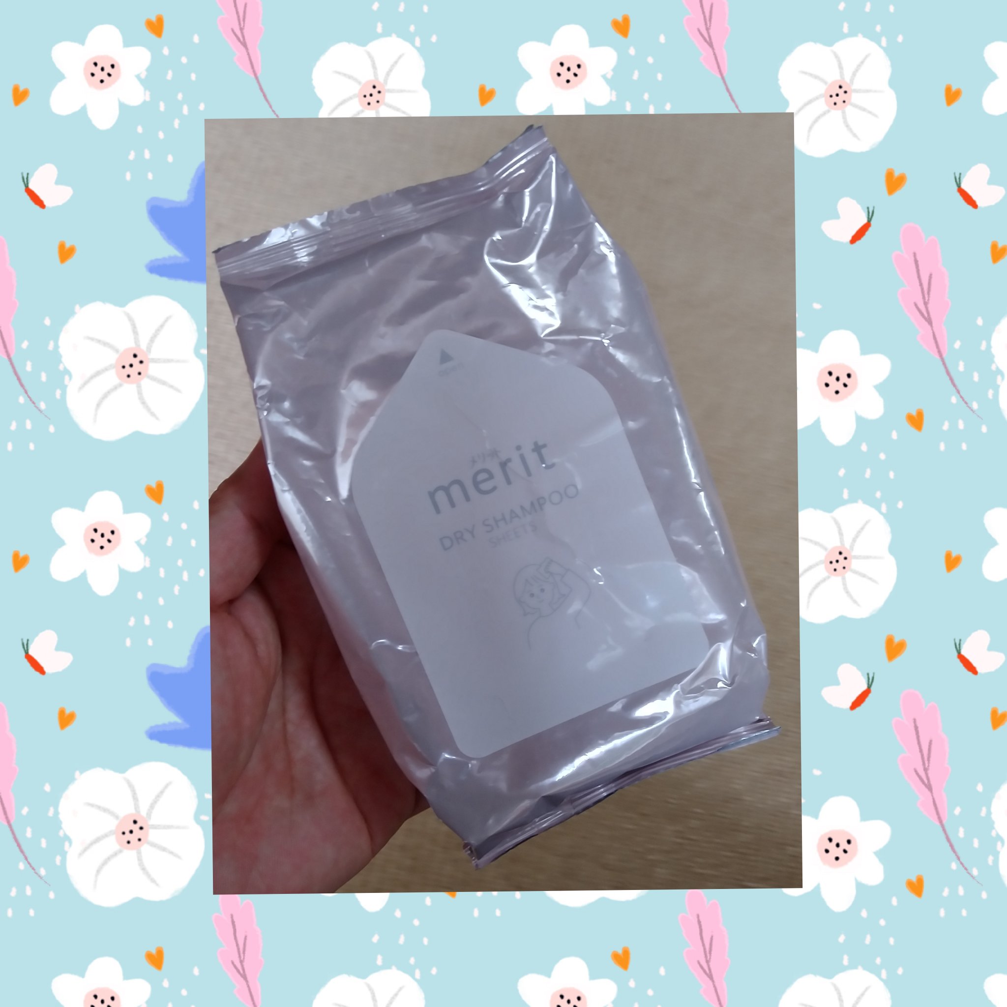 メリット ドライシャンプーシート さらっと髪まとまるタイプ/メリット/ドライシャンプーを使ったクチコミ（1枚目）