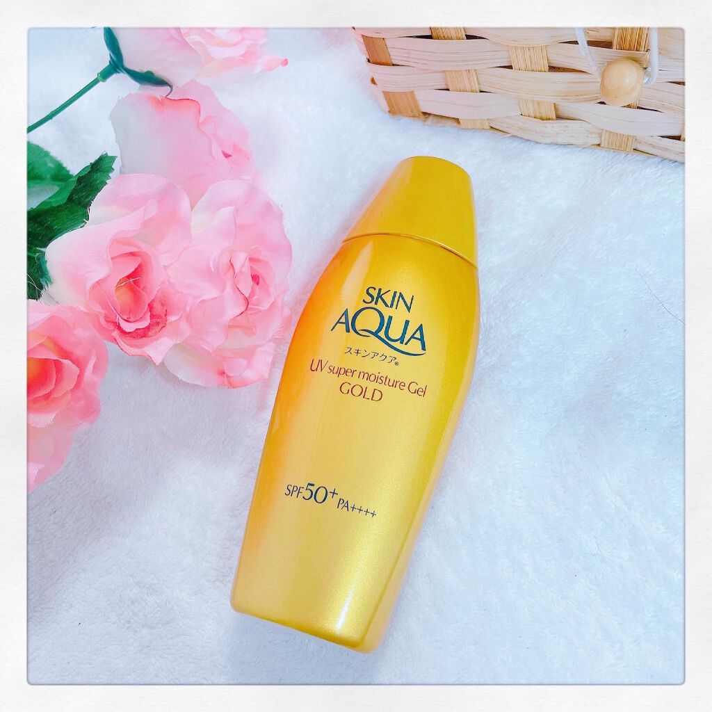 スーパーモイスチャージェルゴールド/スキンアクア/日焼け止めジェルを使ったクチコミ(1枚目)
