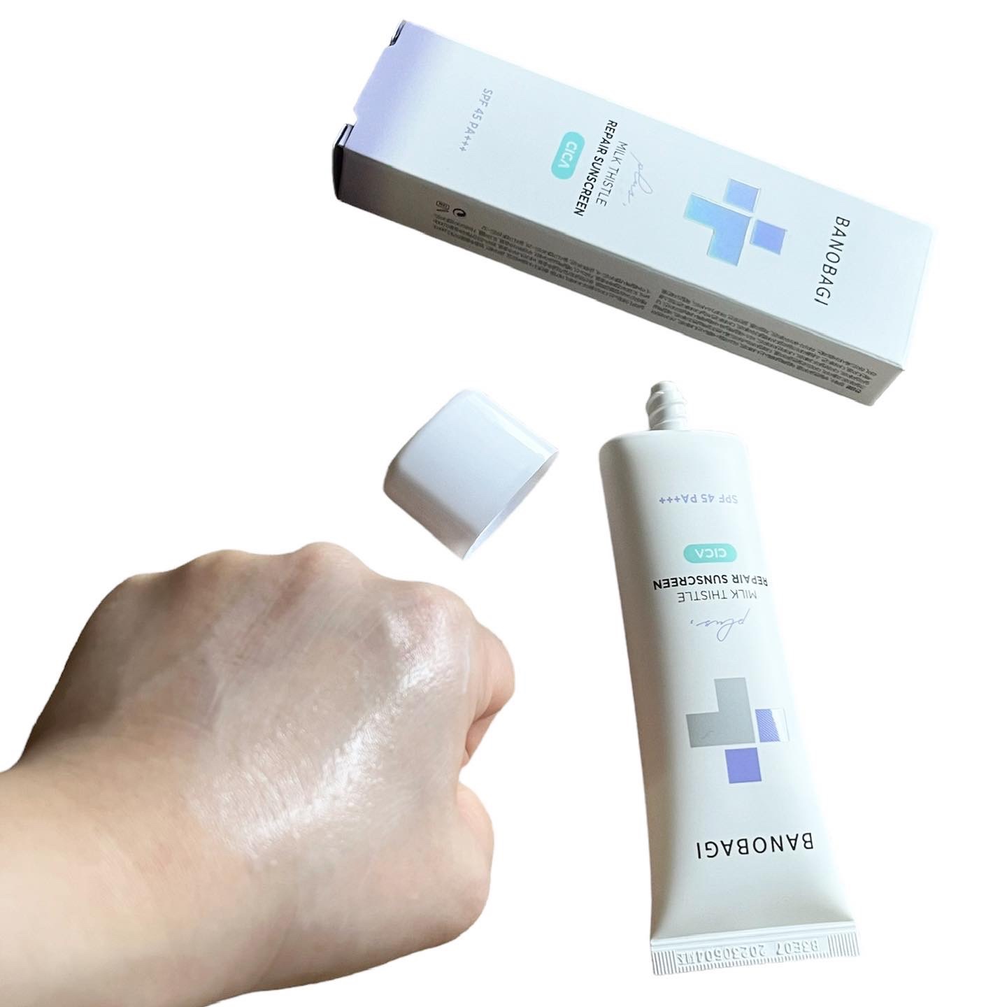 ミルクシスルリペアシカサンスクリーンプラス/BANOBAGI/日焼け止めミルクを使ったクチコミ（3枚目）