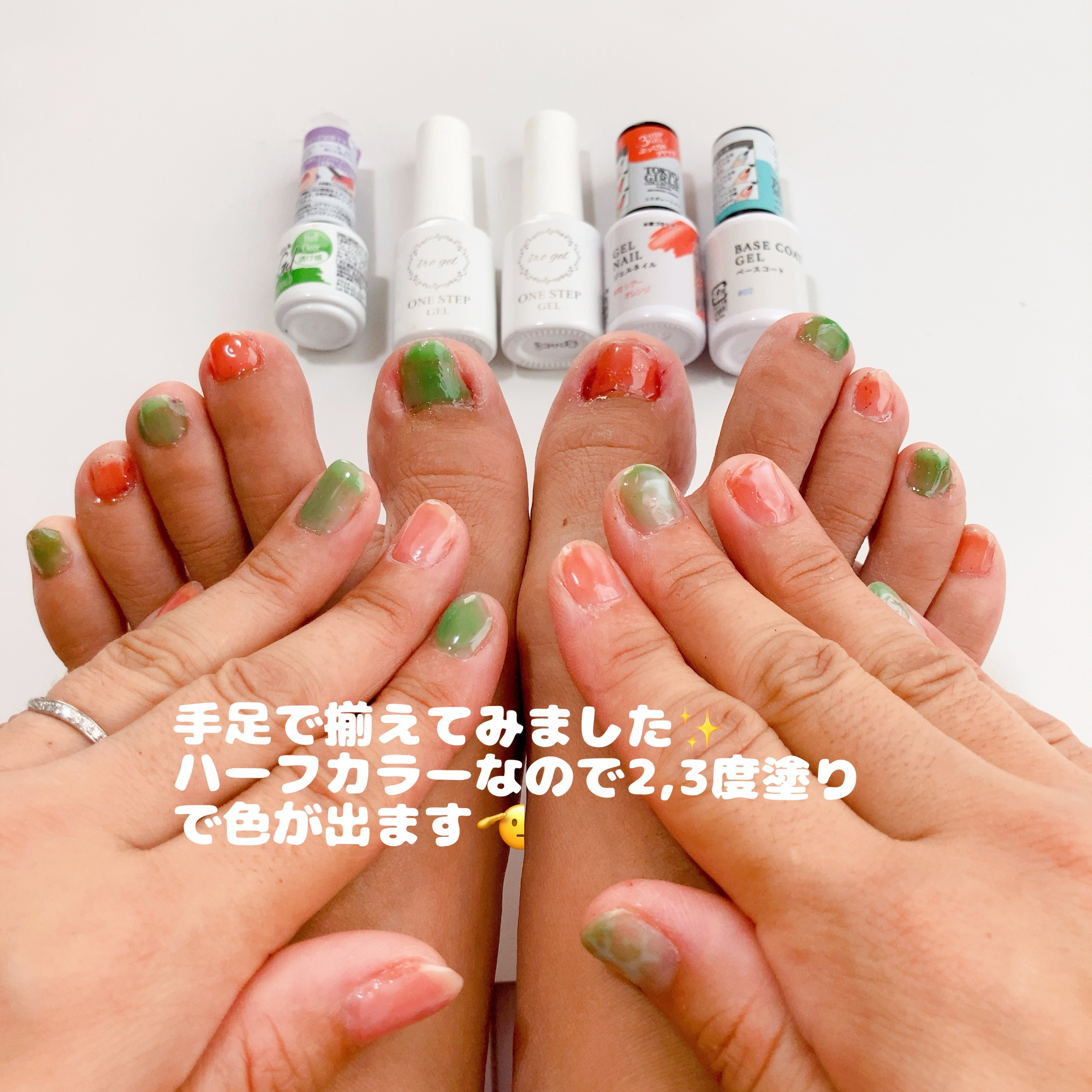 パル カラージェル オーロラホロ/キャンドゥ/ジェルネイルを使ったクチコミ（3枚目）