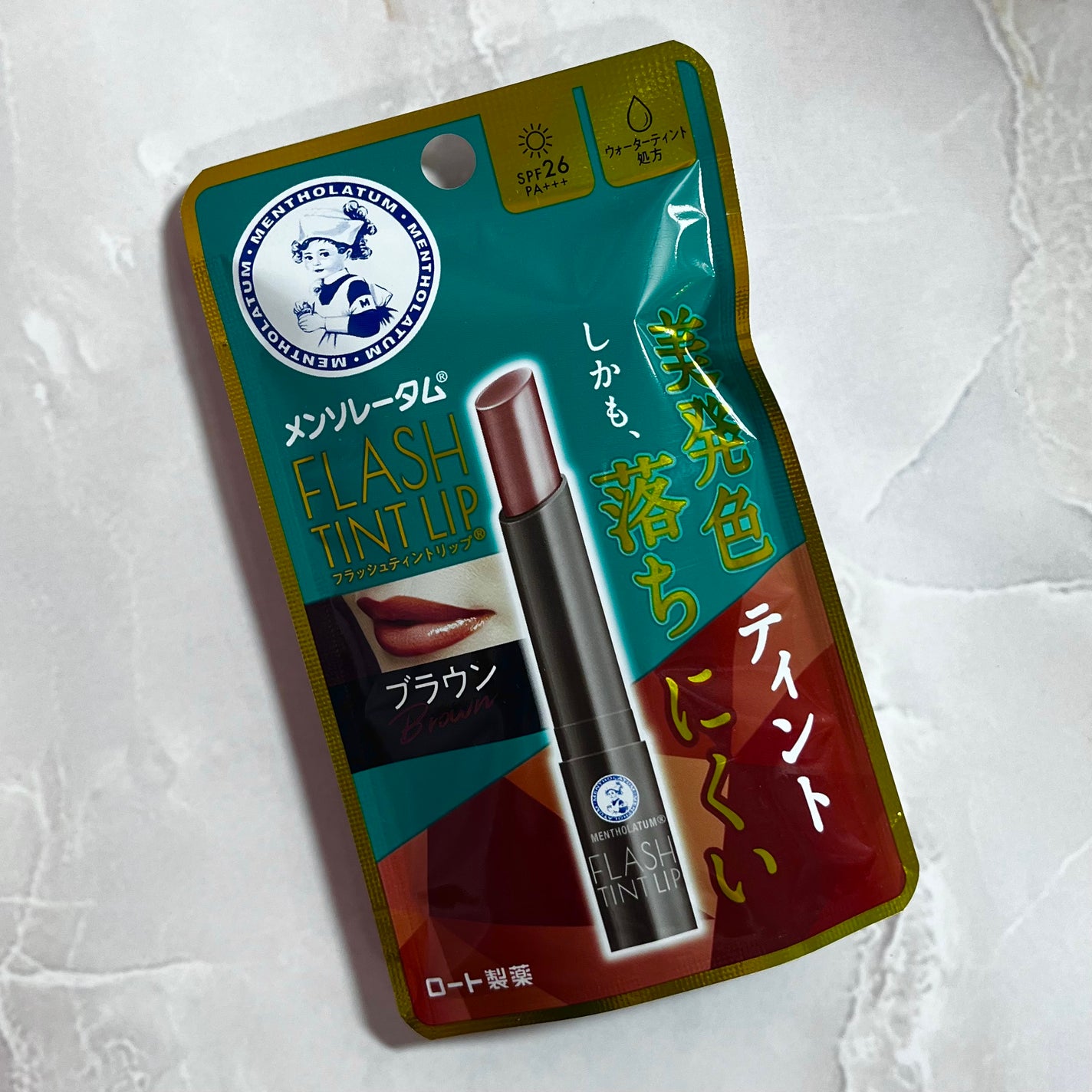 メンソレータム フラッシュティントリップ/メンソレータム/リップティントを使ったクチコミ(1枚目)