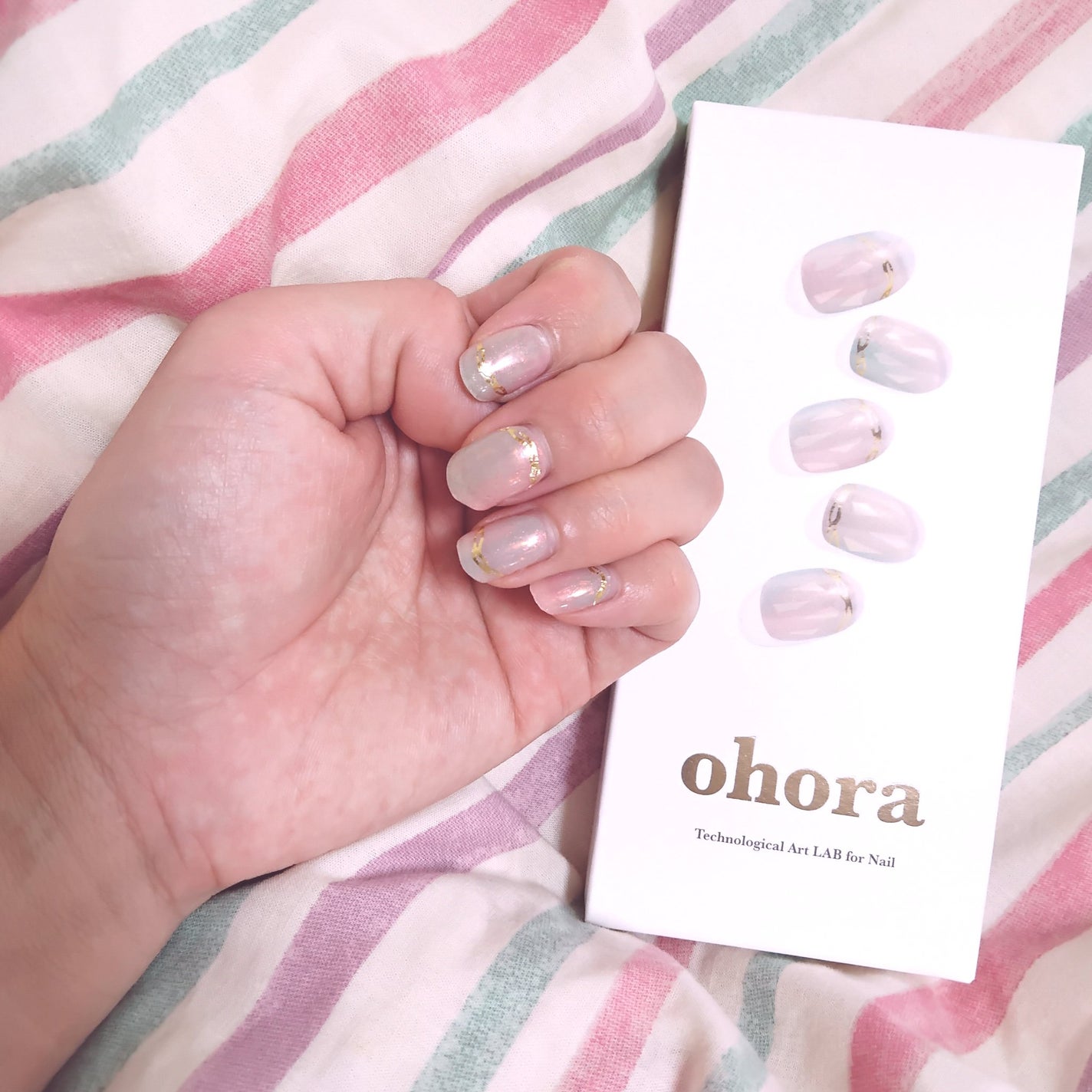 セミキュアジェルネイル(ハンド)/ohora/ネイルシールを使ったクチコミ(4枚目)