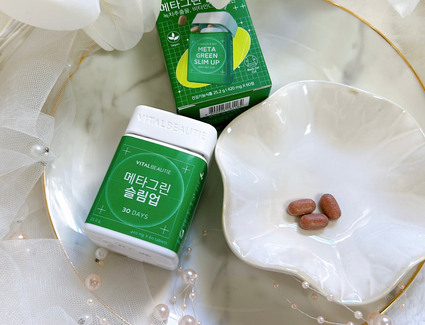 メタグリーンスリムアップ/VITALBEAUTIE/ボディサプリメントを使ったクチコミ(3枚目)