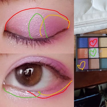 UR GLAM　BLOOMING EYE COLOR PALETTE/U R GLAM/パウダーアイシャドウを使ったクチコミ（2枚目）