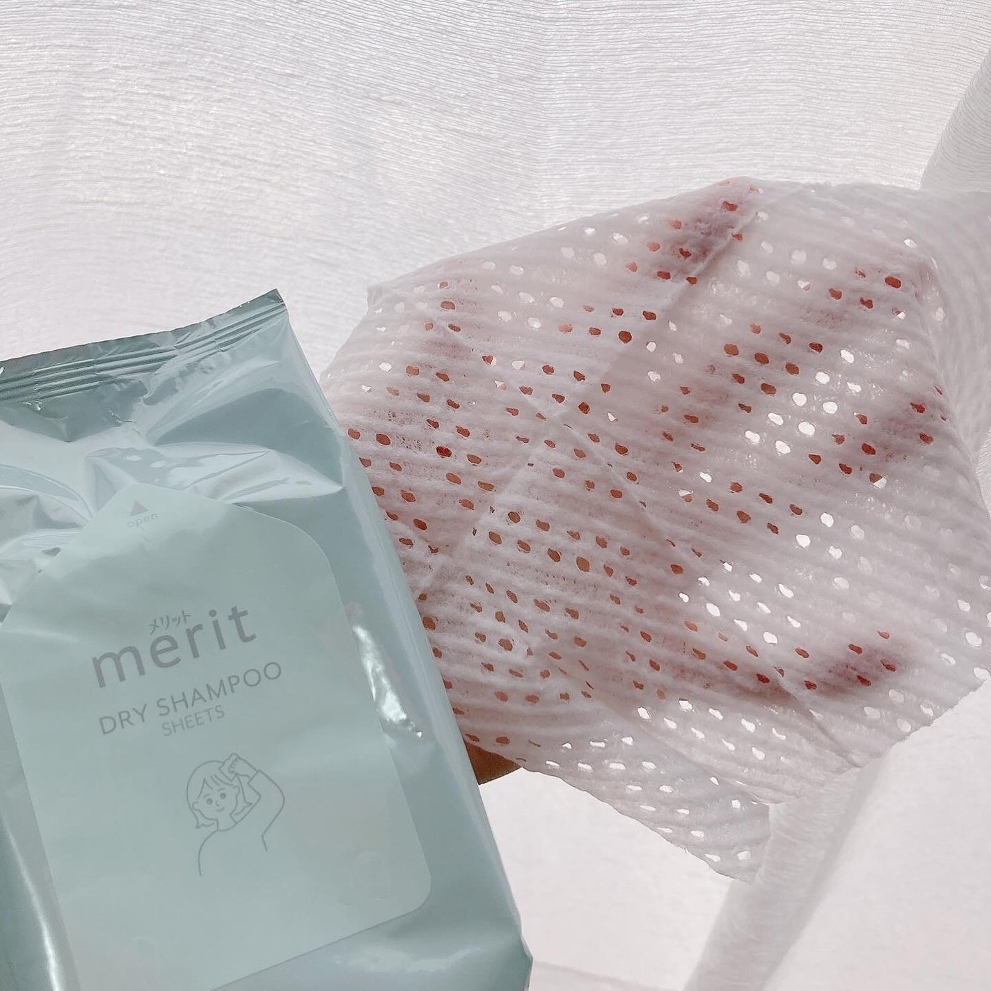 メリット ドライシャンプーシート すっきり爽快タイプ/メリット/ドライシャンプーを使ったクチコミ(5枚目)