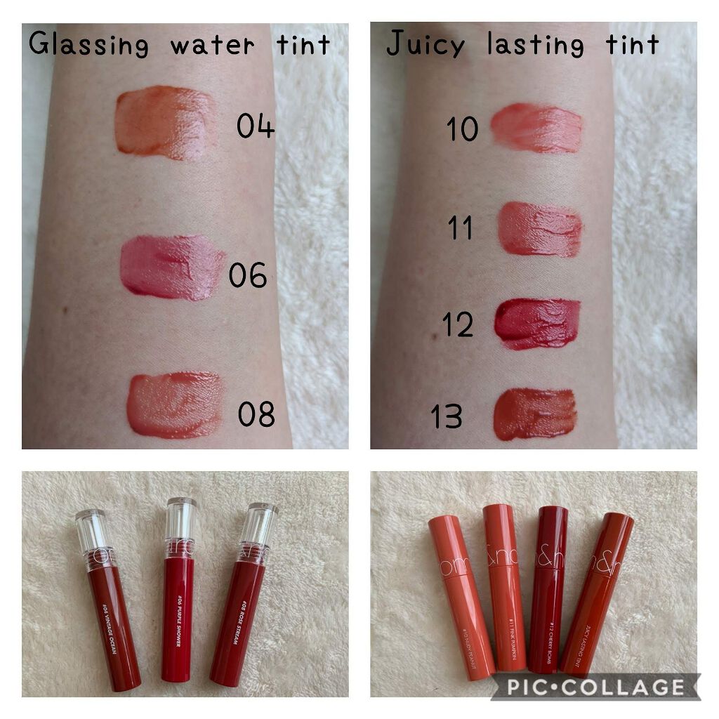 ジューシーラスティングティント/rom&nd/リップティントを使ったクチコミ（2枚目）