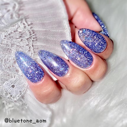 ⋆͛🦖⋆͛aomi on LIPS 「オリジナルフラッシュ📸今回はブルー系☺️オーロラのフレーク的な..」(5枚目)