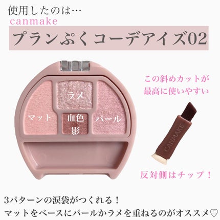 プランぷくコーデアイズ/キャンメイク/パウダーアイシャドウを使ったクチコミ(2枚目)