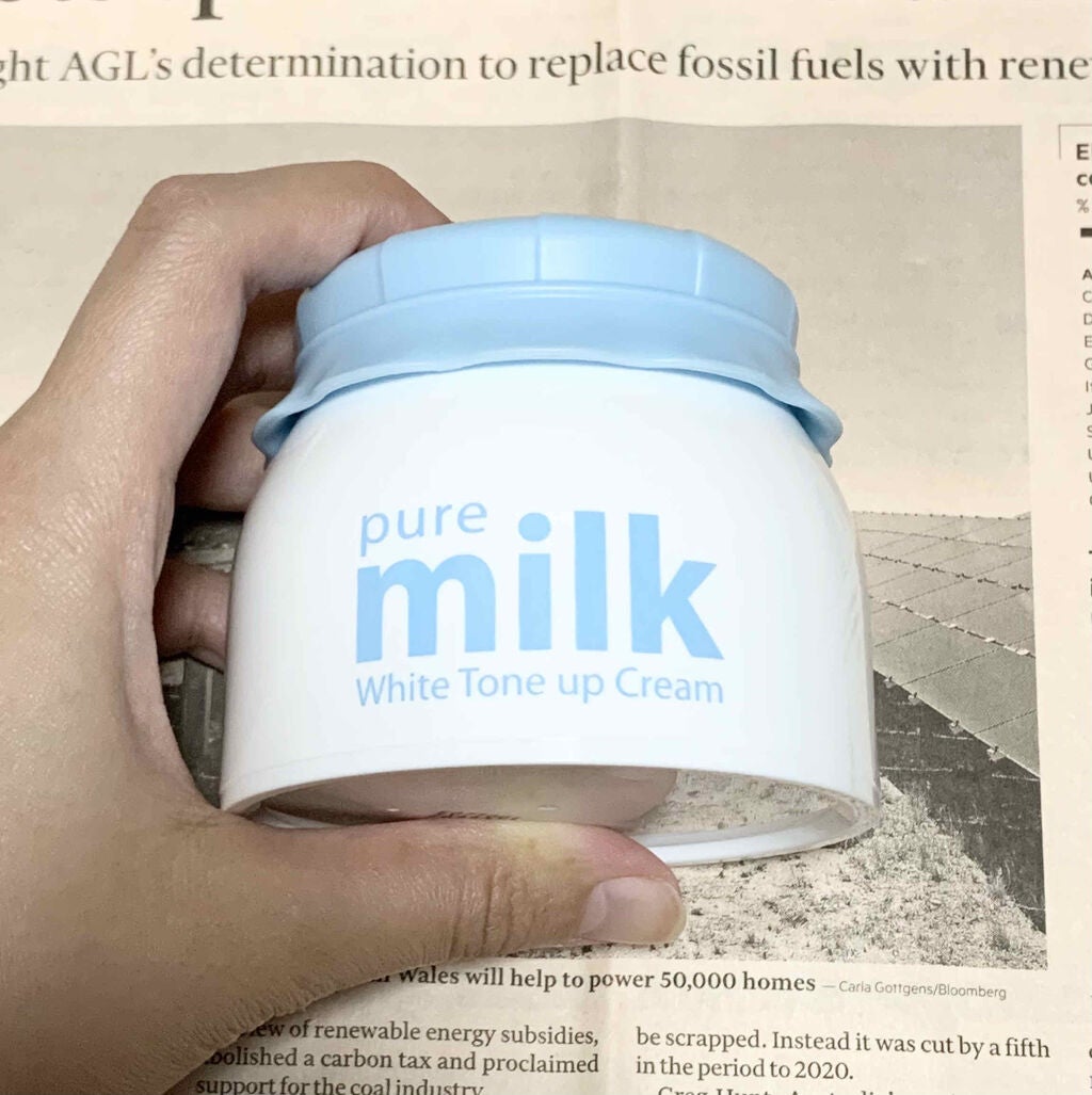 pure milk White Tone up Cream/the SAEM/化粧下地を使ったクチコミ(2枚目)