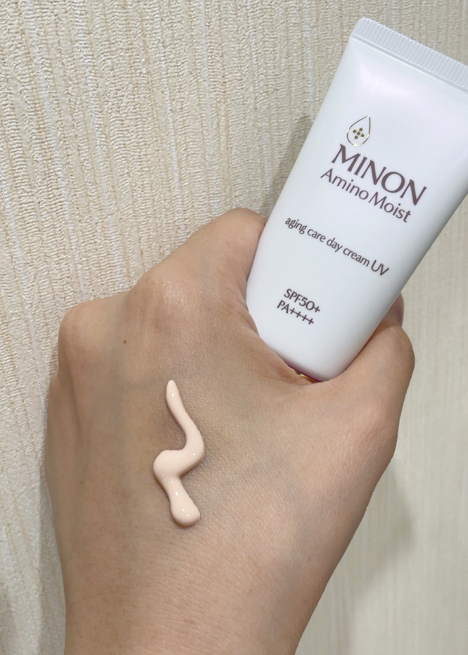 ミノン アミノモイスト エイジングケア デイクリームUV/ミノン/日焼け止めクリームを使ったクチコミ（3枚目）