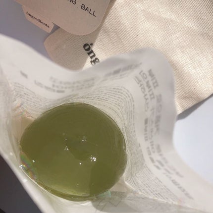 Jeju Green Tea Cleansing Ball/Ongredients/洗顔石鹸を使ったクチコミ(3枚目)