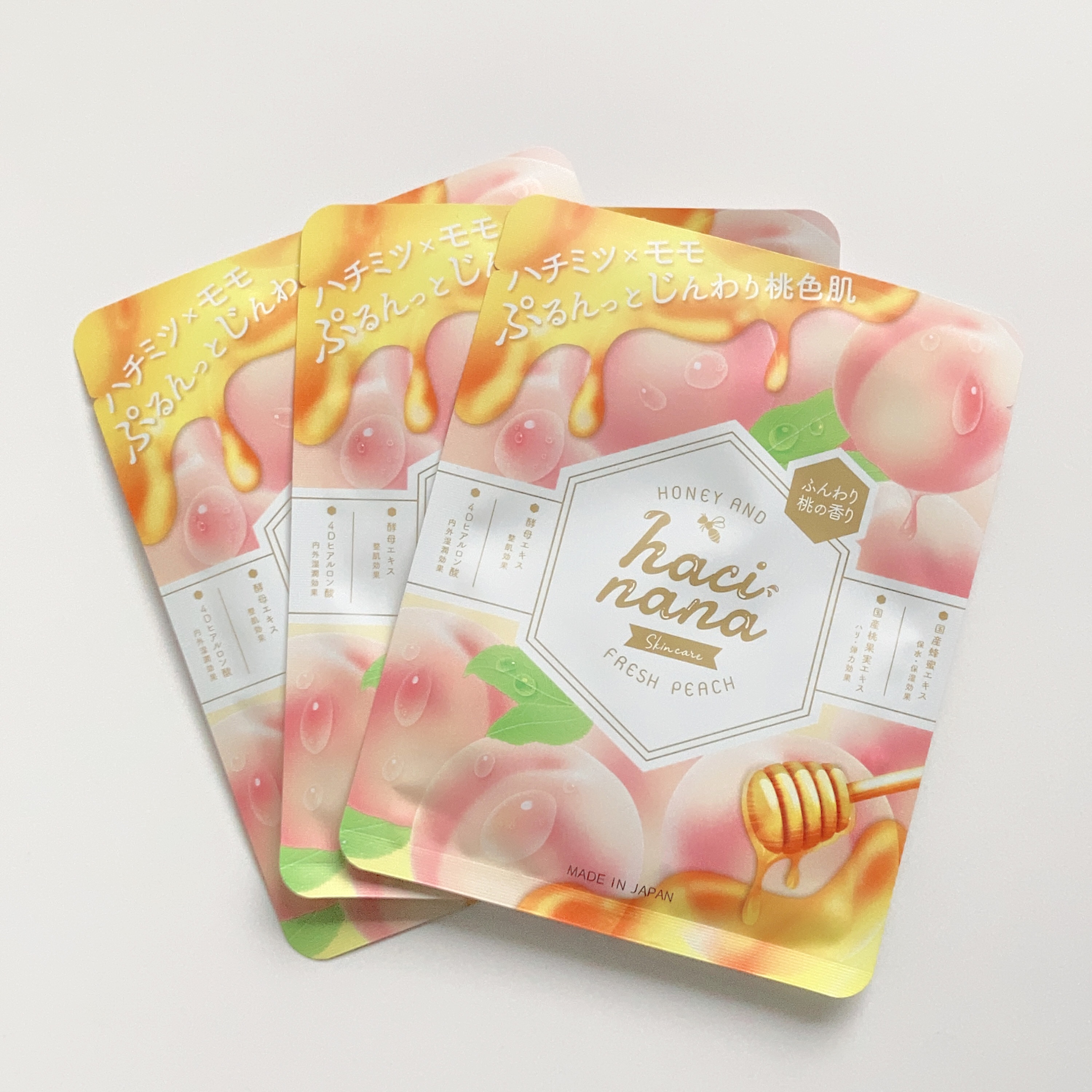 ハチナナ モイスト シートマスク モモ/hacinana/シートマスク・パックを使ったクチコミ（1枚目）