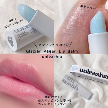 unleashia グレイシャーヴィーガンリップバームのクチコミ「𓂅

￤unleashia
￤Glacier Vegan Lip Balm
￤NO.2 Blu.....」（2枚目）