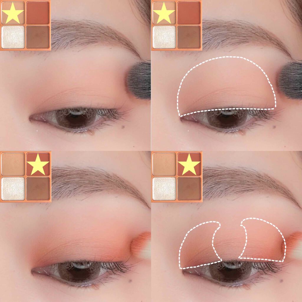 rom&nd ベターザンアイズ ミュージックシリーズのクチコミ「今日はロムアンドを使ったアイメイク😚﻿
色は01のドライアップルブロッサム🍎﻿
﻿
4.....」（2枚目）